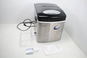 lot 55 image: Frigidaire Extra Large Portable Kitchen Countertop Ice Cube Maker Machine,Silver