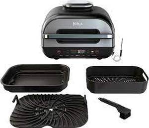 lot 57 image: Ninja - Ninja Foodi Smart XL 6-in-1 Indoor Grill with 4-qt Air Fryer, Roast, Bake, Broil, & Dehydrate - Black
