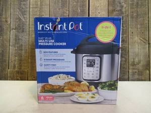 lot 58 image: Instant Pot - 6 Quart Duo Plus 9-in-1 Electric Pressure Cooker - Silver - Silver