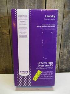 lot 75 image: Smart Choice - Semi-Rigid Dryer Vent Kit Required for Hook-Up - Silver