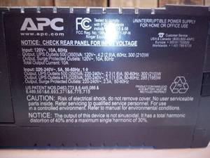 lot 117 image: APC Back-UPS CS 500