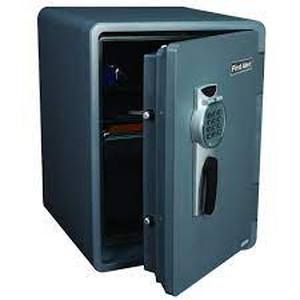 lot 135 image: First Alert 2.1 Cubic Foot Water, Fire, and Theft Digital Bolt-Down Safe with Ready-Seal Technology - 2096DF-BD - Hand Gun Safe