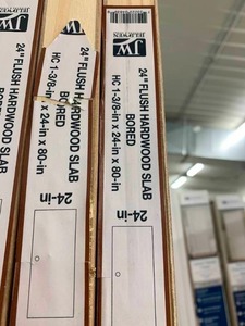 24 FLUSH HARDWOOD SLAB BORED WOOD DOORS-JELDWEN