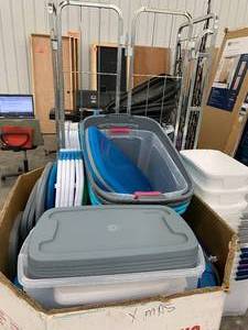 ASSORTED MISS MATCH TOTES AND LIDS