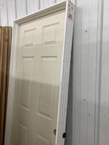 JELDWEN 6 PANEL MOLDED TEXTURED DOOR-LEFT HAND