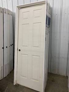 JELDWEN 6 PANEL MOLDED TEXTURED DOOR-RIGHT HANDED