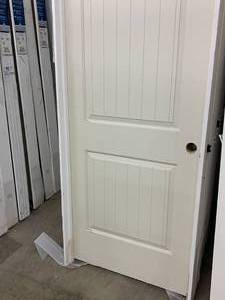 JELDWEN 2 PANEL PLANK ROUND TOP DOOR-LEFT HANDED