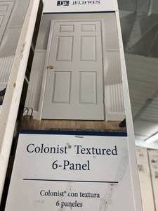 JELDWEN 6 PANEL MOLDED TEXTURED DOOR-LEFT HANDED