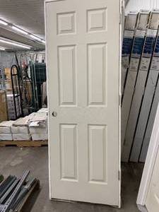 JELDWEN 6 PANEL MOLDED TEXTURED DOOR-LEFT HANDED