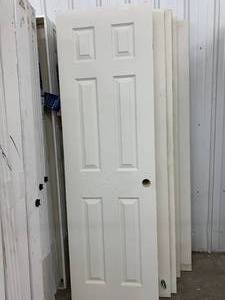 JELDWEN 6 PANEL TEXTURED BORED DOOR
