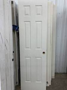 JELDWEN 6 PANEL TEXTURED BORED DOOR