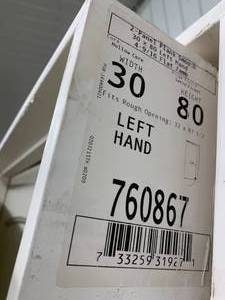 JELDWEN 2 PANEL PLANK DOOR-LEFT HANDED