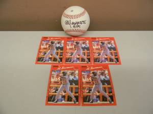 lot 9 image: AL NEWMAN MINNESOTA TWINS SIGNED BASEBALL - 2 TIME MN TWINS WORLD SERIES CHAMP - SIGNED 87 & 91 #26 - W5 CARDS - NICE - VERY COOL - SEE PICTURES