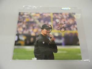 lot 51 image: MINNESOTA VIKINGS SIGNED Coach Mike Zimmer - NEW, NICE PIECE - APPROX 8 By 10 - SEE PICTURES