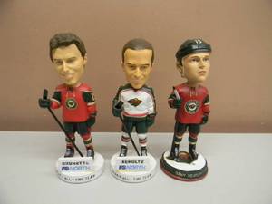 lot 63 image: MINNESOTA WILD - Dany Heatley, Andrew Brunette, Nick Schultz N.H.L.  N.H.L.P.A. BOBBLEHEADS - GREAT SET - SEE PICTURES