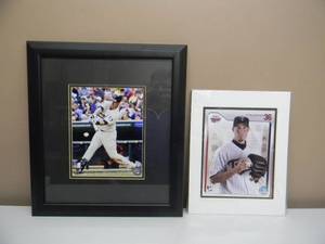 lot 75 image: Minnesota Twins Joe Mauer FRAMED MLB PHOTO W  Joe Nathan MLB PHOTO Ready For A Frame - BOTH VERY NICE PIECES - NICE SET - SEE PICTURES