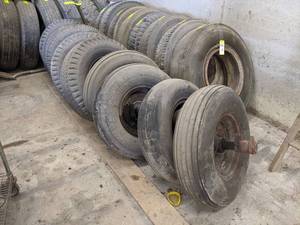 (Lot of 9) 9.00-16 Tires and Rims