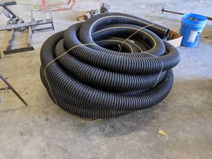 Roll of 5 Plastic Drain Tile - Spool is about 48 Diameter and 22 High