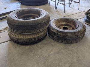 Lot of (3) Mobile Home Tires on Rims 7-14.5