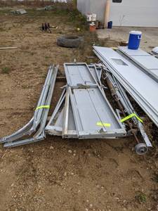 Steel 8 Wide x 7 Tall Garage Door w Rails and Spring