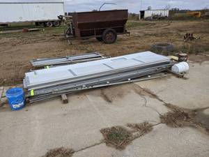 Insulated Steel 14 Wide x 12 Tall Garage Door w Rails and Spring