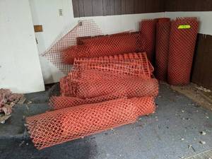 Large Lot of Plastic Orange Snow Fencing 48 Tall - About 10 Rolls