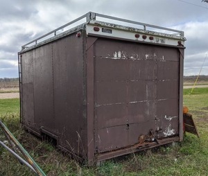 Van Body for Storage 12 x 8 x 92 Tall with Back and Side Door - Contents inside or around NOT Included
