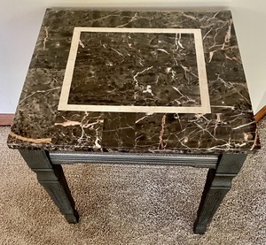 lot 65 image: Marble Top Accent Table