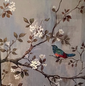 lot 52 image: Floral and Bird Framed Art