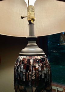 lot 47 image: Pair of  Decorative Mosaic Table Lamps