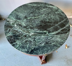 lot 128 image: Marble Top Accent Table