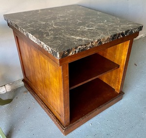 lot 130 image: Marble Top End Table