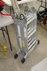 lot 29 image: Tristar Products Step LadderStraight LadderScaffolding Aluminum Collapsible Ladder