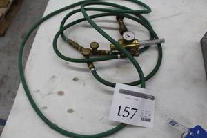 lot 157 image: Welding Hose with Gauge and Valves