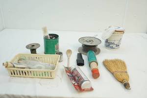 Coupling, apoxy, wood stain, spool of wire and more