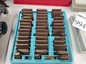 lot 994 image: Box No. 30-862-00 Engraving Font Set  with Case