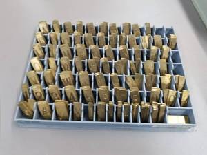 lot 1002 image: New Hermes Old No. 47 Double Line Century Engraving Font Set 35-310  with Case