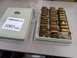 lot 1005 image: New Hermes Condensed Block Engraving Font Set 35-022  with Case