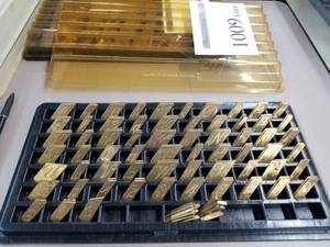 lot 1009 image: New Hermes Old No. 84 Extra 2 Line Script Engraving Font Set 35-336  with Case