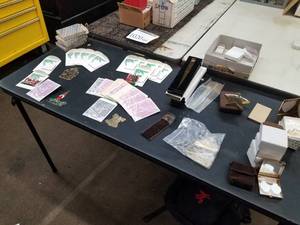 lot 1020 image: Lot of Engravables  - Contact Lens Kits, Bracelets, Heart Picture Holder, Business Card Holders, Letter Openers, Xmas Ornaments