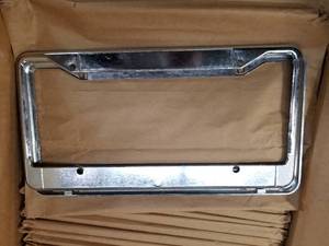 lot 1067 image: Lot of (2 Boxes) Metal License Plate Holders 4-hole