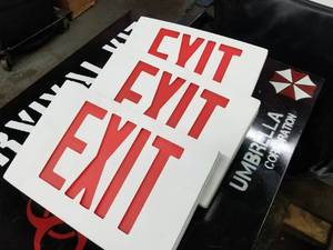 lot 1082 image: Lot of (3) EXIT Signs