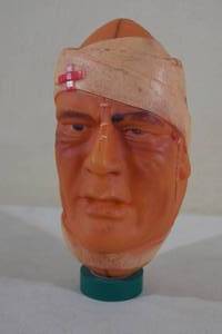 lot 146 image: Vintage Toy Football - Molded Players Face