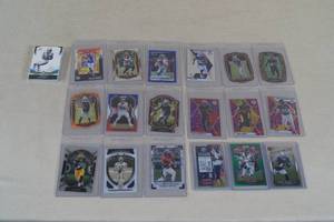 lot 100 image: Football Cards - Inserts, Die Cuts, Refractors