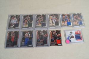 lot 110 image: Basketball Cards- Jersey Patches, Porzingis, Lowry, Gordon