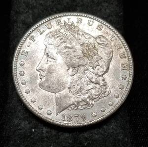 1879-S MORGAN SILVER DOLLAR AU58
