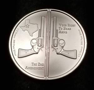 1 TROY OZ .999 FINE SILVER 2ND AMENDMENT CRACKER (2 X 12oz)
