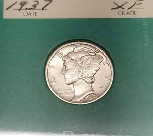 1937 MERCURY DIME XF