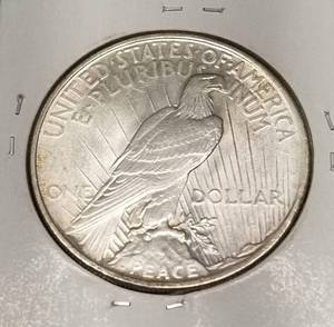 1924 PEACE SILVER DOLLAR AU58