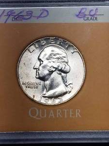 1963-D WASHINGTON QUARTER BU-UNC